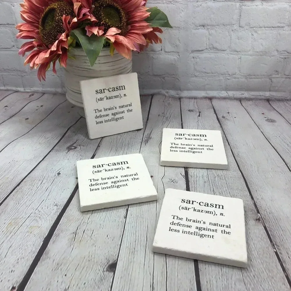 Coasters SARCASM DEFINITION DRINK COASTER set of 2